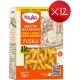 Yayla Kinoalı ve Sebzeli Kırmızı Mercimek Fusilli Bakliyat Makarnası 250 G X12 - 3 kg