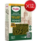 Yayla Kinoalı ve Sebzeli Yeşil Mercimek Penne Bakliyat Makarnası 250 gr X12 - 3 kg