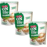 Yayla Onlife Beyaz Çikolatalı Antep Fıstıklı ve Çilekli Granola 200 G X3 - 600 gr