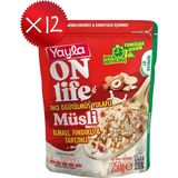Yayla Onlife Elmalı Fındıklı ve Tarçınlı Ince Öğütülmüş Yulaflı Müsli 250 G X12 - 3 kg