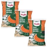 Yayla Yerli Kırmızı Mercimek 1 kg X3 - 3 kg