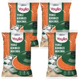 Yayla Yerli Kırmızı Mercimek 1 kg X4 - 4 kg