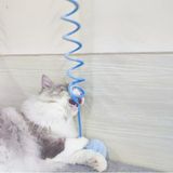 Yaylı Asılabilir Peluş Kedi Oyuncağı - Elastik - Ponponlu Olta