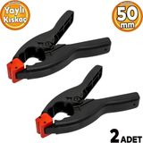 Yaylı Kıskaç Mandal Pro El Tip İşkence Siyah Klips Hobi 50 Mm 2 İnç 2 Adet