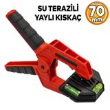 Yaylı Kıskaç Su Terazili Kırmızı Mandal El Tip İşkence Klips Hobi 70 Mm