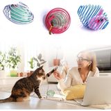 Yaylı L Fareli Kafes Kedi Oyun Topu Sıçrayan Spiral Kedi Topu
