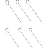 Yaylink 6 ADET Çelik Çadır Kazığı – 30 cm Uzunluk 4.5 mm Kalınlık Tente & Branda Için Gümüş Renk Galvaniz Kaplamalı Aşınmaya Karşı Dirençli Çadır Kazığı - 4.5 x 300