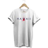 Yaz Deniz Hawaii Yazı Baskılı Tekne %100 Pamuk Regular Fit Bisiklet Yaka T-Shirt - Beyaz