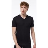 Yaz Serinliği Erkek Beyaz Basic V Yaka Ince Modal Tişört 085 - Siyah - 2XL