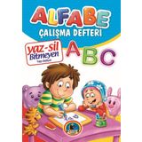 Yaz Sil Alfabe Bitmeyen Yazı Defteri Tahta Kalemi