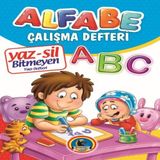 Yaz-Sil Alfabe Bitmeyen Yazı Defteri+Tahta Kalemi 590377