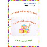 Yaz Sil Alfabe Kartları Alfabe Eğitici Set Alfabe Yazmayı Öğrenme Seti (9 SAYFA-A4 BOYUT)