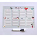 Yaz Sil Haftalık Magnet Planner – Kalem Hediyeli Esnek Buzdolabı Planlama Panosu 28x19cm