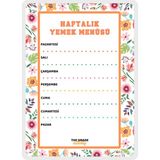 Yaz-Sil Notluk Yemek Menüm Buzdolabı Notluk.manyetik Buzdolabı Notluk.magnetli NOTLUK.21X15CM - Çok Renkli