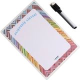 Yaz-Sil Planlayıcı Zikzak Desenli Alışveriş Listem Buzdolabı Notluk.notluk.magnetli Planlayıcı 21X15 - Mavi