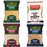 Yazar 1 kg Fasulye + 1 kg Toz Şeker + 1 kg Nohut + 1 kg Aşurelik Buğday