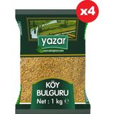 Yazar 1 kg Köy Tipi Pilavlık Bulgur (4 adet)