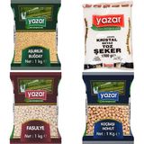 Yazar 1kg Dermason Fasulye+1kg Toz Şeker+1kg Nohut+1kg Aşurelık Buğday G - 4 kg