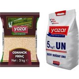 Yazar 2'li Kumanya Gıda Ziyafet Paketi 5 Kg. Osmancık Pirinç + 5 Kg. Un