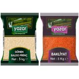 Yazar 5 kg Gönen Baldo Pirinç + 5 kg Kırmızı Mercimek