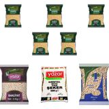 Yazar Buğday 5 kg + Bakliyat 5 kg + Toz Şeker 5 kg + Nohut 5 kg Aşure Paketi - 8 Adet
