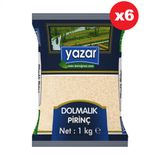 Yazar Dolmalık Sütlaçlık Kırık Pirinç 1 Kg X 6 Paket