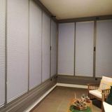 Yazar Home Açık Gri Katlanır Cam Balkon Perdesi-Ofis Perdesi-Ev Perdesi-Salon Perdesi-Plise Perde - 50 x 140 cm