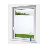 YAZAR HOME Beyaz Plise Katlanır Cam Balkon Perdesi - Ofis Perdesi - Ev Perdesi - Salon Perdesi - Plise Perde