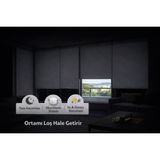 Yazar Home Blackout Katlanabilir Cam Balkon Plise Perdesi – Antrasit (Vidalı Veya Kancalı Montaj) - 100 x 250