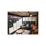 YAZAR HOME Brillant Katlanabilir Cam Balkon Perdesi Beyaz