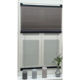 Yazar Home Gece Gündüz Katlanabilir Kül Gri Cam Balkon Plise Perde - Küllü Gri - 80 x 100 cm
