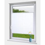 Yazar Home Katlanabilir Cam Balkon Plise Perdesi Beyaz (Vidalı - Kancalı) - 40 x 120 cm