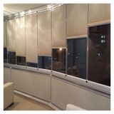 Yazar Home Krem Renk Katlanır Cam Balkon Perdesi-Ofis Perdesi-Ev Perdesi-Salon Perdesi-Plise Perde - 90 x 100 cm