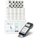 Yazar Kasa Pos Rulosu 50 Adet (5 Paket), Termal Rulo, 48 Gsm, Bitme Uyarı Şeridi, Bpa Içermez, 5 - Standart
