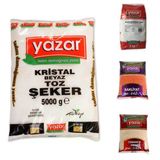Yazar Kuru Gıda 5Kg Toz Şeker+5Kg Karabuğday Unu+5Kg Kırmızı Merc+5Kg Osmancık Pirnç=20Kg