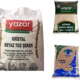 Yazar Kuru Gıda Seti 5 kg Gönen Baldo Pirinç 5 kg Nohut 10 kg Toz Şeker