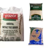 Yazar Kuru Gıda Seti 5Kg Gönen Baldo Pirinç+5Kg Nohut+10Kg Toz Şeker=20Kg Toplam