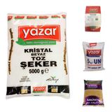 Yazar Kuru Gıda Seti 5kg Yulaf Unu+5kg Pilavlık Bulgur+5kg Çok Amaçlı Un+5kg Toz Şeker 20