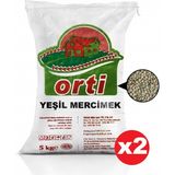 Yazar Orti Yeşil Mercimek 5 Kg. x 2 Adet - 10 kg