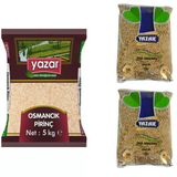 Yazar Osmancık Pirinç 5 Kg. + Yeşil Mercimek 5 Kg.