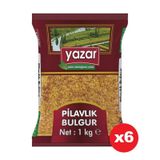 Yazar Şehriyeli Pilavlık Bulgur 1 Kg. x 6 Adet