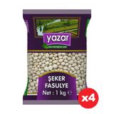 Yazar Şeker Fasulye 1 Kg. X 4 Paket