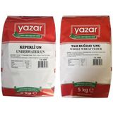 Yazar Taş Değirmende Öğütülmüş Tam Buğday 5 kg ve 5 kg Kepekli Un