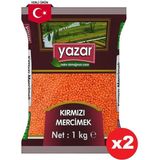 Yazar Yerli Kırmızı Mercimek 1 Kg x 2 Paket - 2 kg