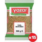 Yazar Yeşil Mercimek 900 Gr x 15 Paket - 13,5 kg
