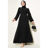 YAZGI MODA YAZGIMODA Piliseli Kemerli Ayrobin Elbise