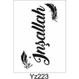 Yazı Desenler Stencil Şablon (15x30) Yz-223