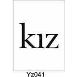 Yazı Desenler Stencil Şablon (20x20) Yz-041