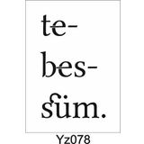 Yazı Desenler Stencil Şablon (21x30) YZ-078