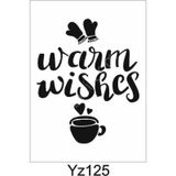Yazı Desenler Stencil Şablon (21x30) Yz-125